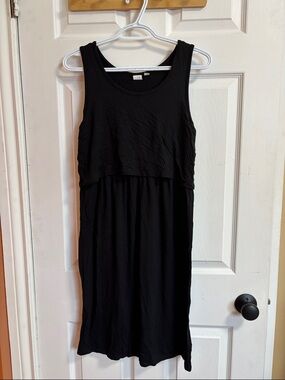 Black maternity Midi Dress - Classic Everyday Style